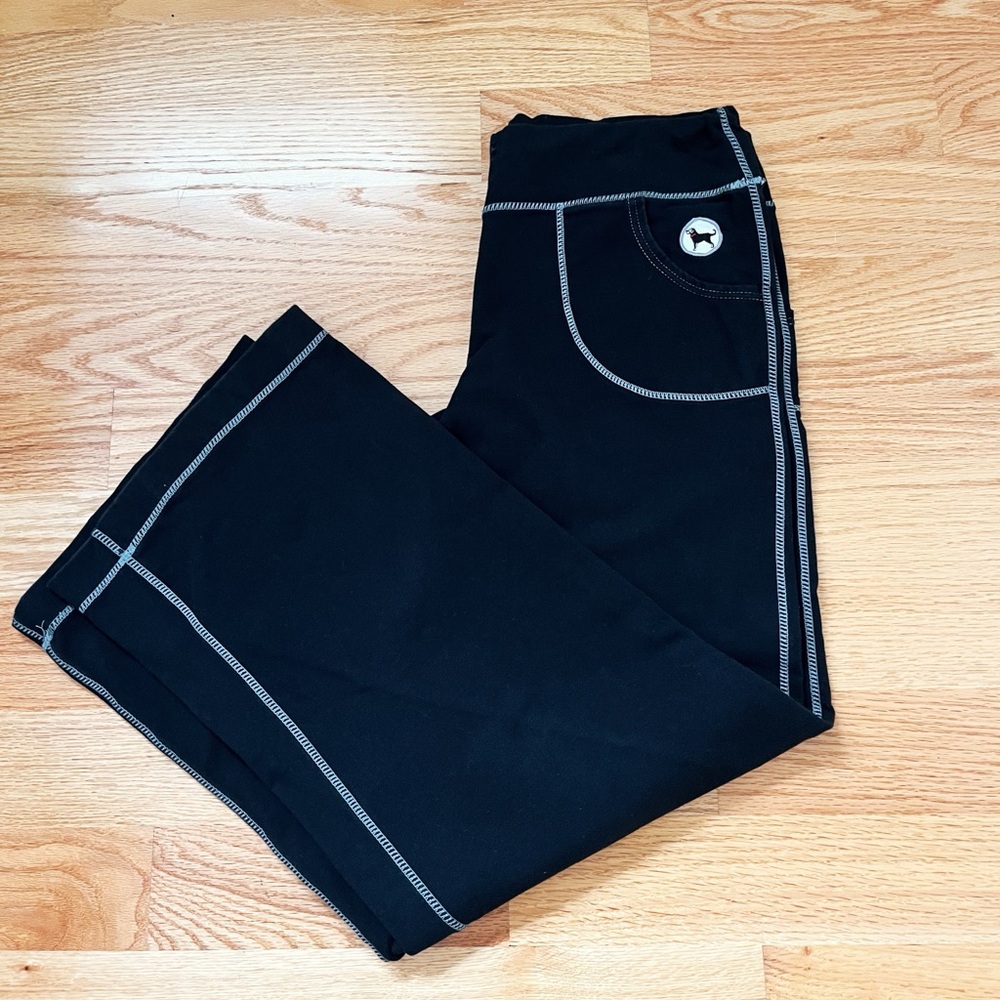 Black Dog Women’s Black Sweatpants with White Trim - Picture 3 of 9